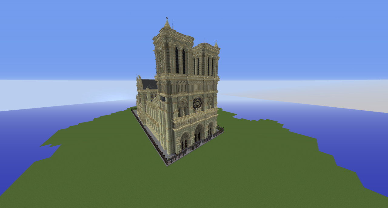 Notre Dame aerial view